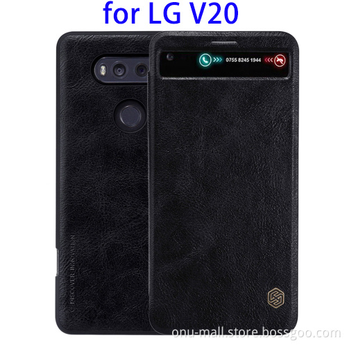 Mobile Phone NILLKIN Flip Leather Wallet Cover Case for LG V20 Case